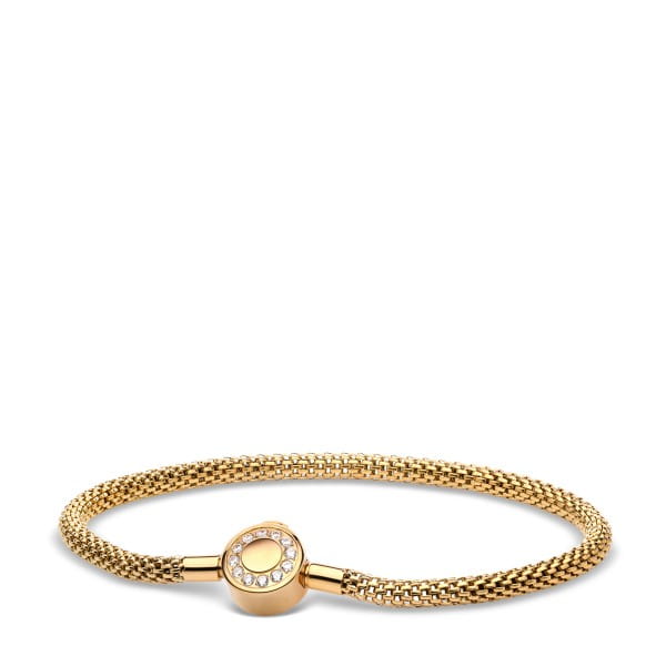 BERING Bracciale Donna Arctic Symphony In Acciaio Inox Placcato Oro, Lunghezza 19 Cm