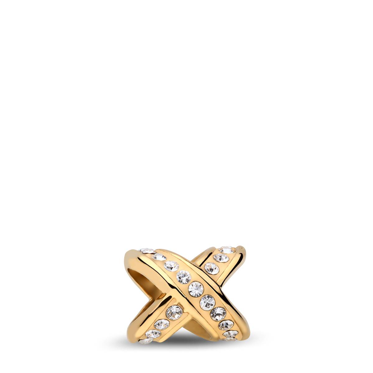 BERING Damen Charm „Friends4Ever“ – Silberfarbig, Mit Zirkonia & Blauem Milanaise-Element