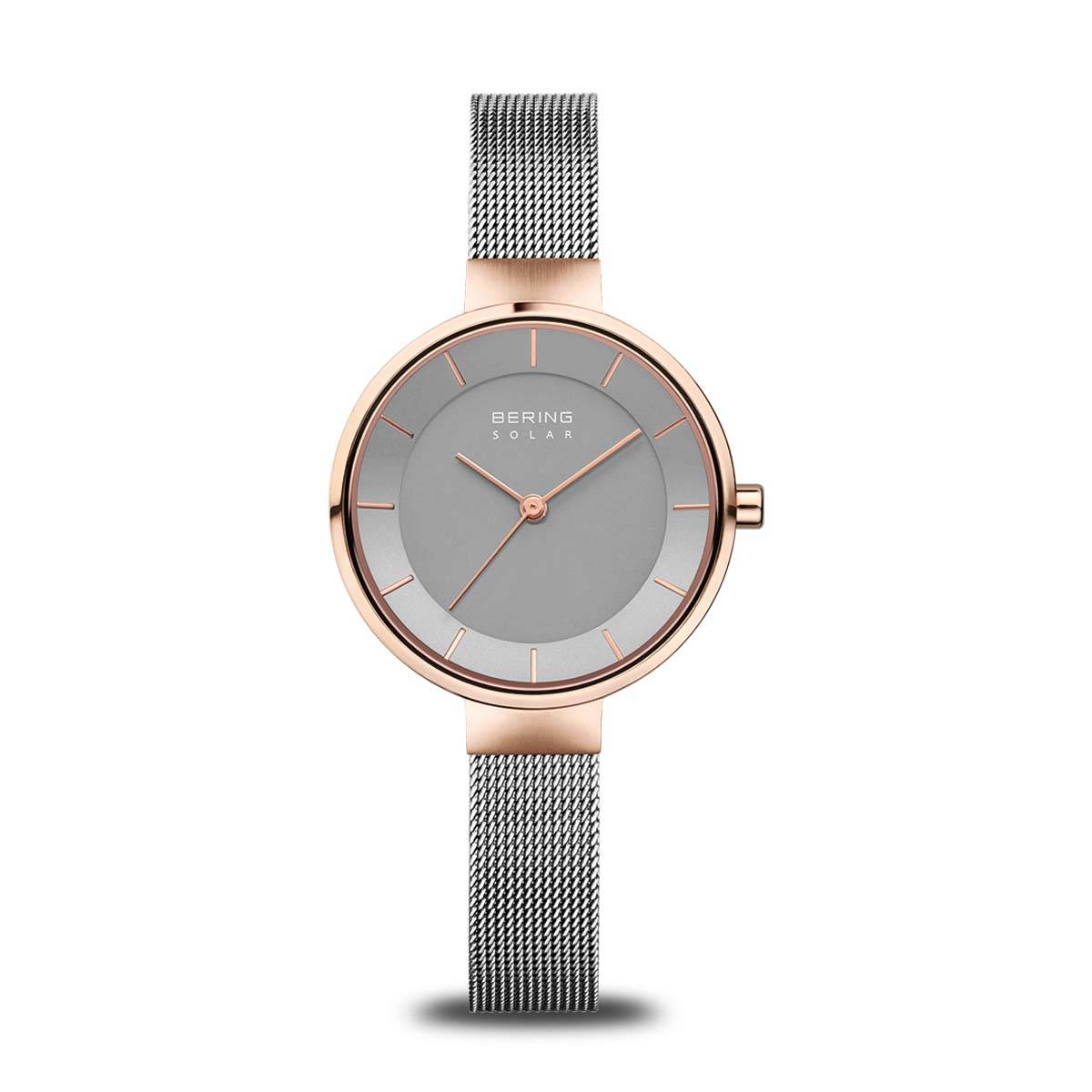 【1度着用】BERING Ladies Scandinavian Solar Two Tone Solar Bering Watch – Cape Cod Jewelers