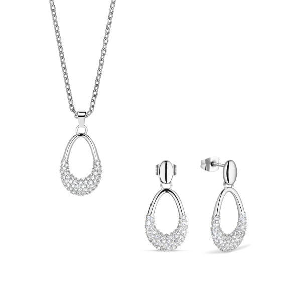 Arctic Pavé | polished silver | Arctic-Pave-Set-Oval-Steel