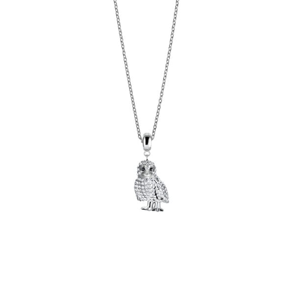 Polar Owl Necklace Set silber