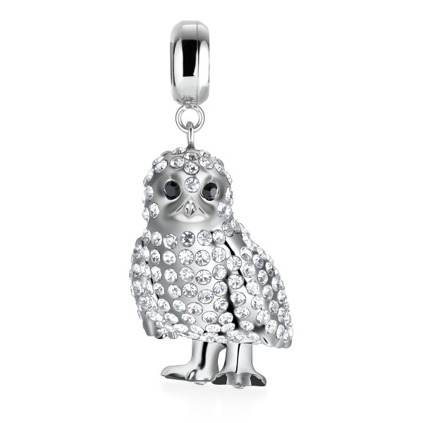 Polar Owl Charm silver
