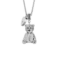 Polar Bear Necklace Set silver