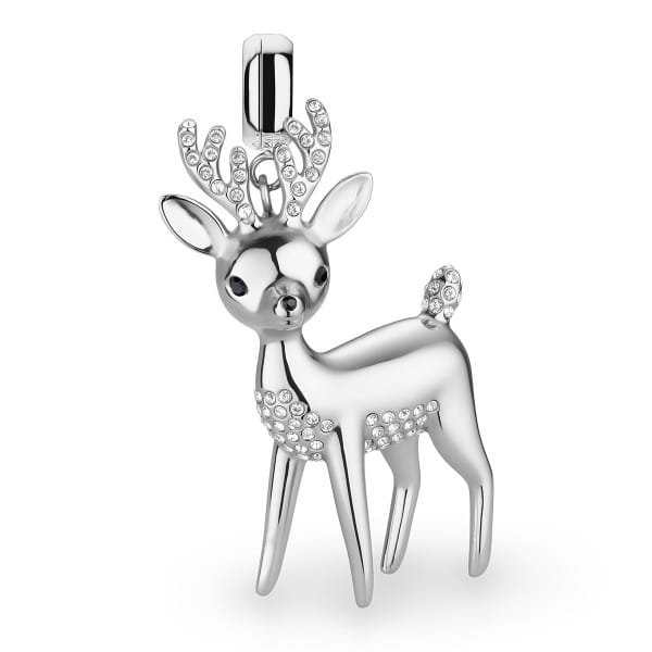 Polar Reindeer Charm silber